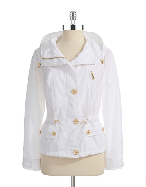 michael kors white jacket women|Michael Kors anorak jacket women.